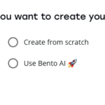 A screenshot of the pop up that asks how you want to creator your template?